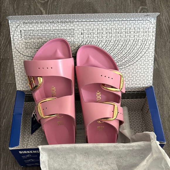Birkenstock Shoes - BIRKENSTOCK ARIZONA BIG BUCKLE HIGH SHINE SANDALS